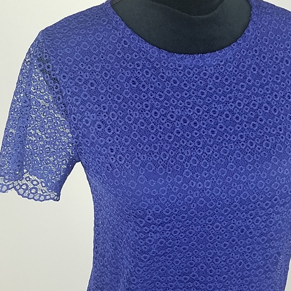 Reiss women S short sleeve blouse layered lace - Picture 2 of 5